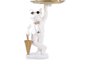 XMGZQ Bulldog francese statua gentiluomo vestire (B)