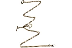 GZD Chaîne de Montre de Poche, chaîne de Montre de chaîne de Montre de Poche Vintage Vintage rétro 44 cm Lien de Poche en métal Classique Cadeau Antique pour Cadeau pour Porte-Montre(Bronze)