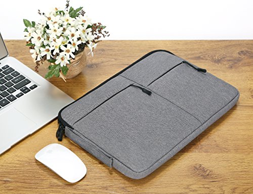 iCozzier 13-13.3 Zoll Multi- Fach- Laptoptasche mit Trageriemen/ Business – Tasche mit miltifunktionellem Schutz/ einzigartige stilvolle Aktentasche für 13 Zoll Ultrabook/ Notebook/ MacBook – Dunkelgrau - 6