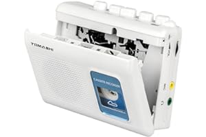 TOMASHI Portable Cassette Player Tape Recorder Walkman with Built-in Speaker, Microphone, Headphone Jack, 4.57 x 3.54 x 1.38 inches