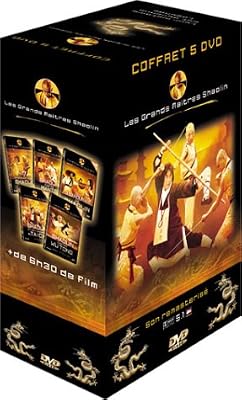 Coffret Shaolin 5 DVD : Les 7 grands maîtres de Shaolin / Shaolin contre Mantis / Shaolin contre Wu Tong / Les 3 samourais de Shaolin / Shaolin et les 7 disciples de Taichi