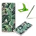 Price comparison product image Herzzer Rubber Case for Huawei P20 Pro, Premium Stylish [Banana Leaves Printed] Scratch Resistant Ultra Thin Soft Gel Silicone Transparent Clear Crystal Slim Fit TPU Back Cover for Huawei P20 Pro