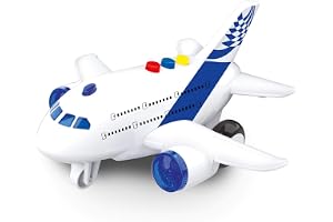 BABY CHALLENGE - Långdistansflygplan - Transportfordon - 021170-1/400 - Klar att köra - Batterier ingår - Friktionsfordon - Vit - Ljud- och ljuseffekter - Plast - Från 3 år.