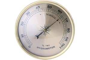 ISAKEN Hygrometer für Innen und Außen, Hygrometer Innen Analog Luftfeuchtigkeit Zimmerthermometer & Hydrometer für angenehme Raumtemperatur