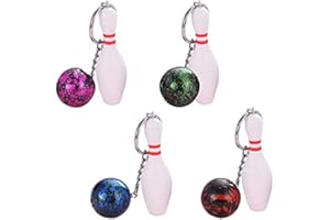 DECHOUS Bowling Pins Schlüsselanhänger: Mini Bowling Ball Schlüsselanhänger Schlüsselanhänger Bowling Party Favors Bowling Schlüsselanhänger Souvenir Geschenke
