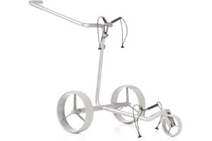 JuStar Carbon Light, Elektro Golftrolley kulstof LYS Golfcaddy, Titansilber lackiert, Leichter Vollcarbon-Rahmen EU