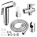 Produktbild Konesky Toilet Hand Bidet Spray Kit 304 Edelstahl WC Handbrausen Muslim Shattaf Tuch Windel Sprayer für Hinten Waschen, Pet Bad, Auto Waschen, Wasser Blume, WC Reinigung