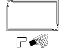 Europart - Juego de juntas para puerta de frigorífico (1300 x 700 mm)
