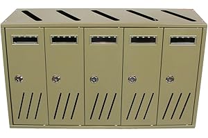 1000BRICO Cassetta Postale Condominiale 5 Posti Acciaio Giallo Senape