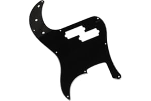 SHARPREPUBLIC Black 3 Ply 9 Holes Pickguard PVC Anti-scratch For Precision Bass Guitar Parts