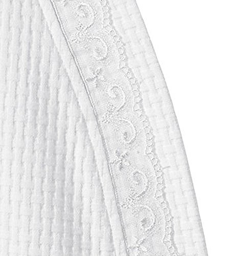 Heine Morgenmantel / Kimono Damen mit Spitzenbordüre Größe: M in Creme - 2