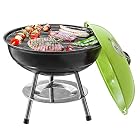 Goods & Gadgets Micro BBQ Kugelgrill kompakter Reise Holzkohle-Grill Tischgrill Edelstahl emailliert 38cm – Bild 2