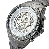 ZGZXD Wasserdichte Mechanische Uhrmänner, Jungenkursteilnehmerkalender-Stahlgurt Trägt Multifunktionsuhr Zur Schau,B