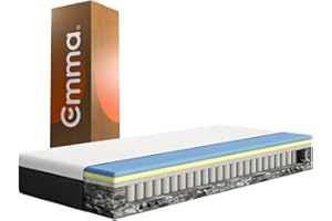 Emma Hybrid Materasso a Molle, 160x190 cm, Materasso Ibrido, Altezza 25 cm, Rigidità Media, Materasso a 5 Zone, Certificato Oeko-Tex