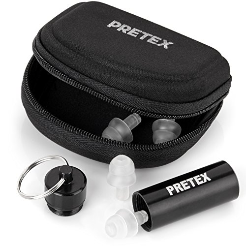 Preisvergleich Produktbild PRETEX Gehörschutz-Ohrstöpsel, wiederverwendbar, mit hohem Tragekomfort durch optimale Passform und 2 Jahren Zufriedenheitsgarantie - Musik Gehörschutz / Hörschutz / Lärmschutz / Ohrenschoner