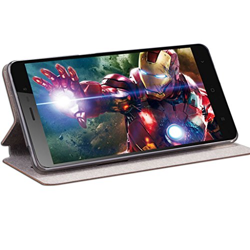 KaiTelin XiaoMi RedMi Note 3 Funda - Funda Carcasa Flake Interna Acero Cuero Tapa Case Cover para XiaoMi RedMi Note 3 - Negro