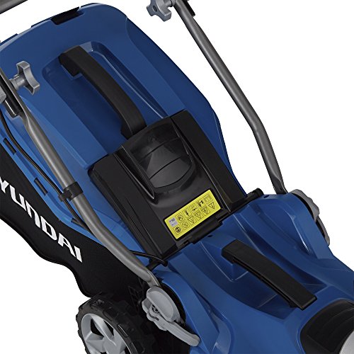 HYUNDAI Elektro-Rasenmäher LM3601E (1600W, Schnittbreite 36 cm, 45L Fangkorb, zentrale Höhenverstellung 20-70 mm, Elektro-Mäher) - 8