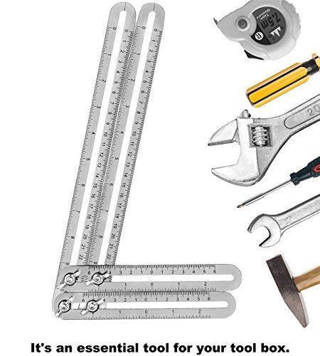 Angle-izer Vorlage Werkzeug Mess-Lineale Falten Edelstahl misst alle Winkel und Formen stark und langlebig - 3