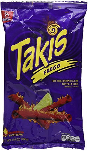 Bracel, Takis, Fuego Hot Chili Pepper & Lime Tortilla Chips, 9.9-Ounce Bag (P... by Takis