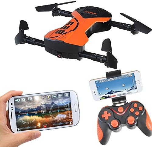 Drone with remote control Foldable Pocket Quadcopter RC with FPV APP Live video Selfie HD Wi-Fi Camera outdoor,One Key Return 6-Axis Gyro Helicopter - FOR BEGINNERS