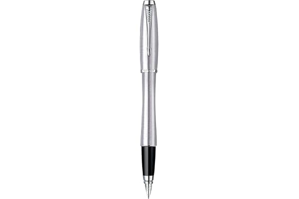 Parker Urban Classic Métro Métallique Stylo plume Pointe Moyenne Attributs Chromés Acier