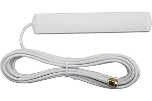FAFEICY Antenna WiFi Ad Alto Guadagno Full Band 2G 3G 4G 5G 8dBi con Cavo di Prolunga RG174 9,8 Piedi per Router Banda Larga Mobile (Bianco)
