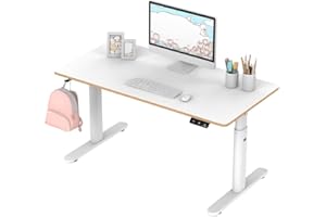‎ULTRADESK ULTRADESK - Pulsar Kinderschreibtisch Höhenverstellbar - Höhenverstellbarer Schreibtisch - 120x60x55-81cm - Computertisch für 2 Monitore - für Kinderzimmer, Jugendzimmer - Weiß