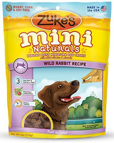 Zuke's Mini Naturals Dog Treats, Wild Rabbit Recipe, 6-Ounce by Zuke's
