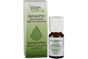Gisa Wellness - EUCALIPTO - Olio Essenziale Convenzionale - 100% Puro e Naturale - [10ml] - Ideale per Aromaterapia e Cura della Persona - Diffusione Ambientale - Made in Italy