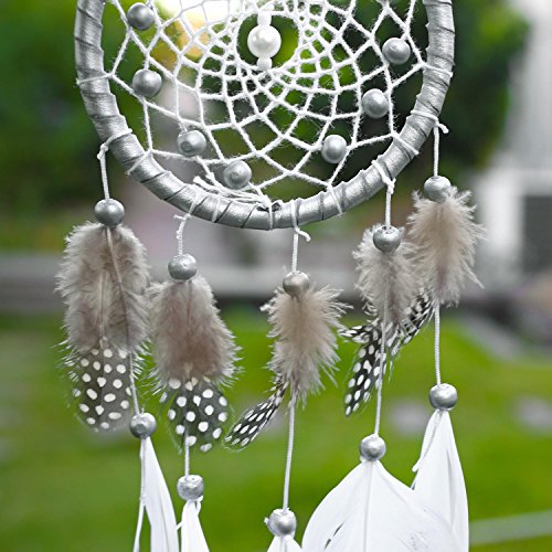 SOLEDI Dreamcatcher Traumfänger Glücksbringer aus der schönsten Geschichten in der amerikanischen indischen Mythologie Silber - 3