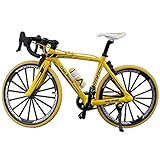 Sehr beliebt bei Fahrradfans. GCDN Fingerfahrräder, Finger-Mountainbike, Mini-Modell-Ornamente - 1 Packung, Tischdekoration, Druckguss-Spielzeug, Rennrad-Modell für Kinder, Jungen, Büro, Rennclub (17,5 x 12,5 cm), gelb, Free Size