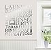 Produktbild Wandaufkleber Wall Sticker quotes 24"x20" Laundry Collage Bleach Sort Rinse Dirty Iron Soak Fluff Rinse Soap Repeat Fold Washing Machine Dryer Chores Wall Decal Sticker Art Mural Home Decor Quote
