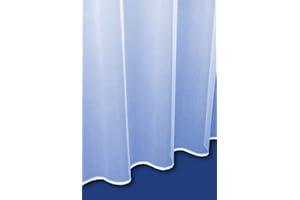 Maple Textiles Sue Plain Lead Weighted Voile Window Net Curtain Sheer Transparent Privacy Available in White and Cream Sold by the Metre Cut to Quantity Width White, Drop 36"(91cm)