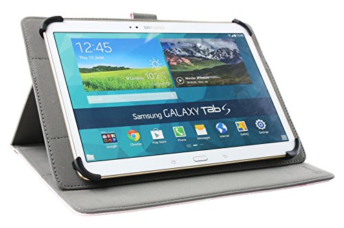 Emartbuy Odys Thor 10 Plus 3G 10.1 Zoll Tablet PC Universalbereich ( 10 – 11 Zoll ) Blumenmädchen Multi Angle Exekutiv Folio Mappen Kasten Abdeckung mit Kartensteckplätze + Eingabestift - 2