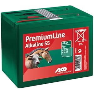PREMIUMLINE Weidezaunbatterie Trockenbatterie Alkaline 9V 55 Ah