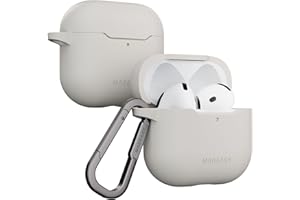 MAGEASY Design für AirPods 4 Case – Stoßfeste Schutzhülle für AirPods 4, fleckenresistent, glatt & hautfreundlich, unterstützt kabelloses Laden – Skin (Sternenlicht Weiß)