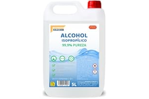 PROQUIMAR Alcohol Isopropílico 99.9% Puro - 5 Litros | Limpieza Electrónica y Eliminación de Residuos | Uso Profesional e Industrial