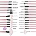 Make up Brushes, Start Makers Pink Makeup Brushes Professional Cosmetics Essential 32+1 Pieces Makeup Brush Set with Purple Beauty Blender and Gift Box
