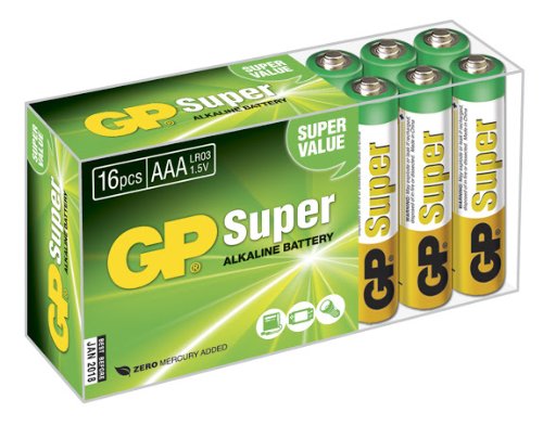 GP Batteries 151053 AAA Super Lot de 16 Piles