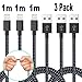 Price comparison product image [3-Pack] iPhone Cable 1M MaxTeck Lightning Cable - [Apple MFi Certified] - LIFETIME WARRANTY - USB iPhone Lightning Cord for iPhone 6S Plus 6 Plus 7 Plus 5 5S 5C SE, iPad Pro Air, iPad Mini 2 3 4, iPod - iOS10
