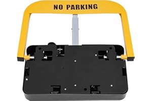 GMSLUU Blocco parcheggio auto serratura parcheggio auto serratura parcheggio telecomando automatico parcheggio serratura serratura pieghevole serratura parcheggio serratura con 2 chiavi (giallo)