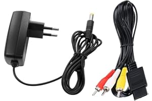 CHILDMORY Alimentazione Adattatore di settore Caricatore con cavo AV per SNES