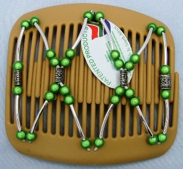 African Butterfly Hair Clip on Blonde Interlocking Combs