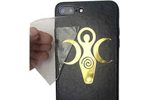 N\C Goddess Wiccan | Adhesivo de vinilo con diseño de diosa luna triple para portátil, funda de teléfono, coche, bicicleta, etc.