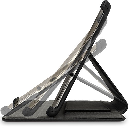 igadgitz Schwarz PU Ledertasche Hülle Cover für Samsung Galaxy Tab S 8.4″ SM-T700 mit Multi-Winkel Betrachtungs + Auto Sleep/Wake + Handschlaufe + Displayschutzfolie - 5