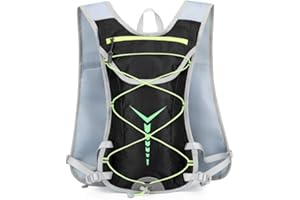 KUWUNG Mochila de Hidratación para Senderismo, Mochila de Hidratación Ligero, Mochila Hidratacion con Bolsa de Agua de 2L, Mochilas Hidratación Mochila de Correr Transpirable
