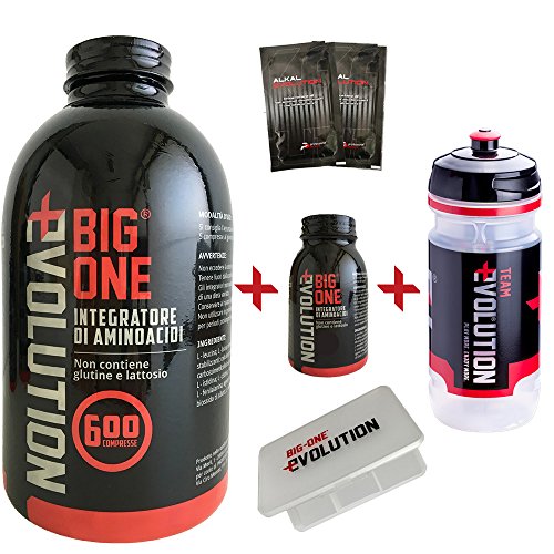 BIG ONE Evolution 600 + 50 Compresse Omaggio Aminoacidi Essenziali + 2 Alkal , portapillole e borraccia originale BIG-ONE Evolution