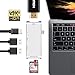 Produktbild USB Typ C Hub, LUCKYDIY USB-C Adapter mit HDMI 4K + 2 USB 3.0 Ports + Netzteil + Kartenleser f¨¹r MacBook Pro 2016/2017 / Chrome Chrome / andere Gerte vom Typ C