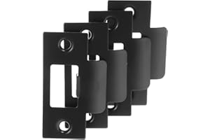 Housoutil Placa Guía De Cerradura De Puerta De Acero Inoxidable Juego, 4 Piezas InstalacióN FáCil Compatible Con Diferentes Formas De Pestillo Ideal Para Proyectos En El Hogar