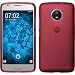 Produktbild PhoneNatic Case für Lenovo Moto E4 Plus (EU Version) Hülle Silikon rot matt + 2 Schutzfolien
